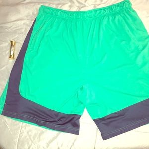 Nike Dri-Fit Athletic Shorts Green / Navy